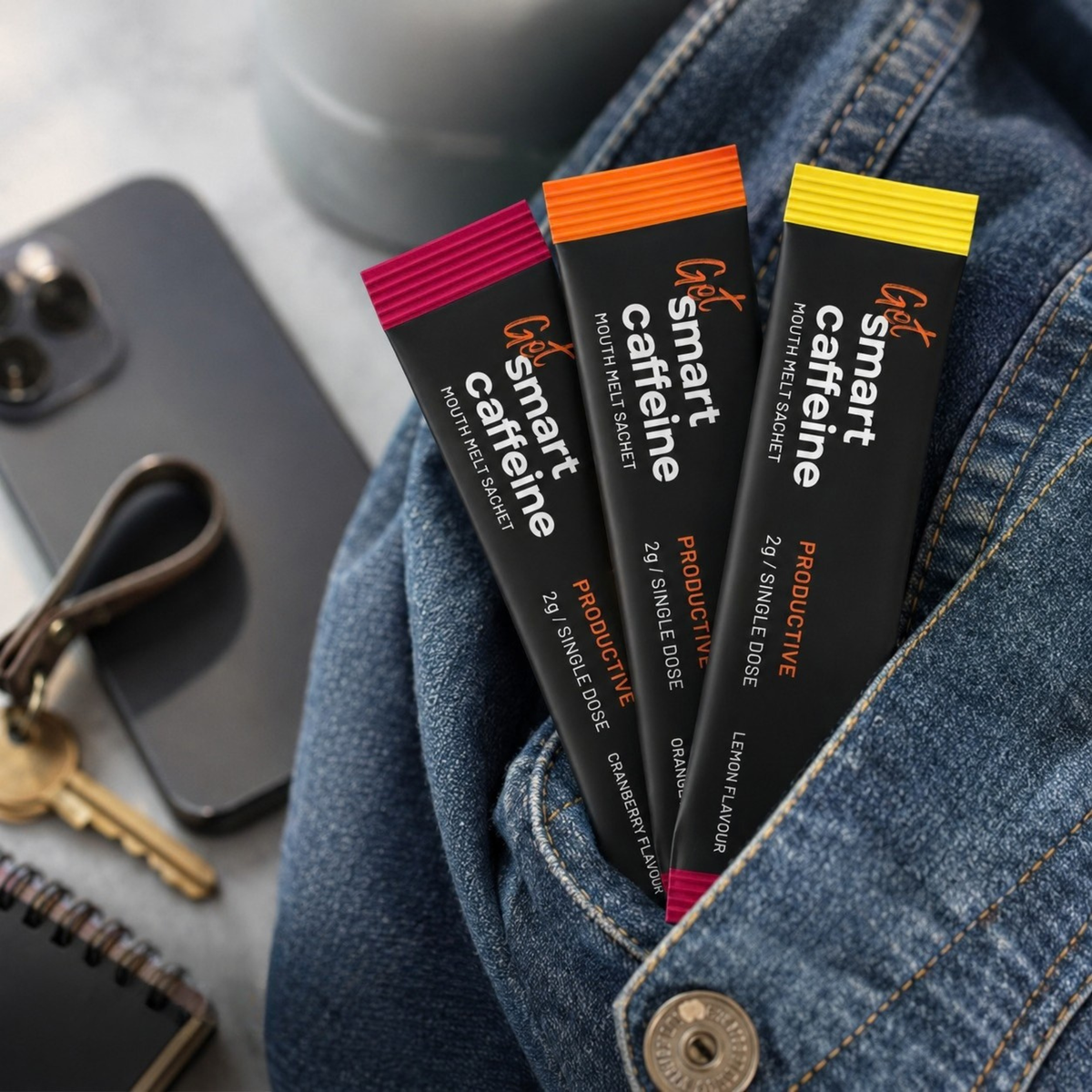 Smart Caffeine sachet on the go