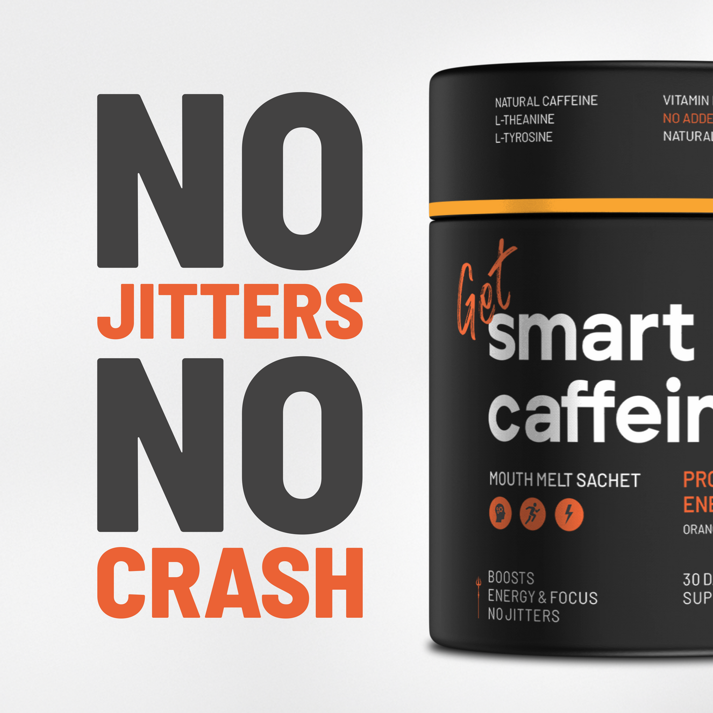 Smart Caffeine supplement - No Jitters No Crash, clean caffeine energy